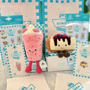 Jellycat Milkshake & Cheesecake FAO NYC Diner Exclusive Set Authentic NWT HTF